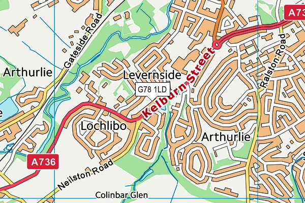 G78 1LD map - OS VectorMap District (Ordnance Survey) G78 1LD map - OS VectorMap District (Ordnance Survey)