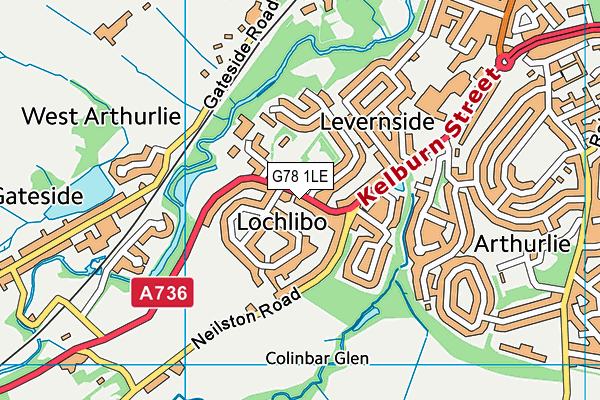 G78 1LE map - OS VectorMap District (Ordnance Survey) G78 1LE map - OS VectorMap District (Ordnance Survey)