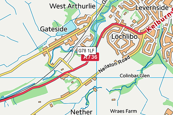 G78 1LF map - OS VectorMap District (Ordnance Survey) G78 1LF map - OS VectorMap District (Ordnance Survey)