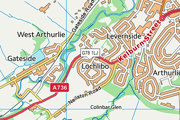 G78 1LJ map - OS VectorMap District (Ordnance Survey) G78 1LJ map - OS VectorMap District (Ordnance Survey)