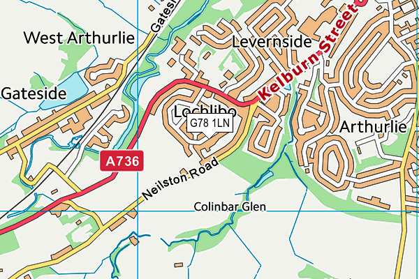 G78 1LN map - OS VectorMap District (Ordnance Survey) G78 1LN map - OS VectorMap District (Ordnance Survey)