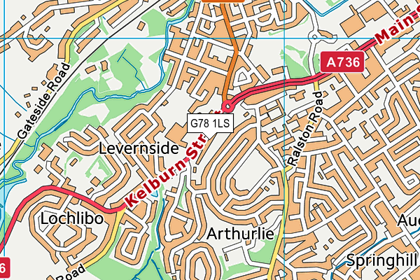 G78 1LS map - OS VectorMap District (Ordnance Survey) G78 1LS map - OS VectorMap District (Ordnance Survey)