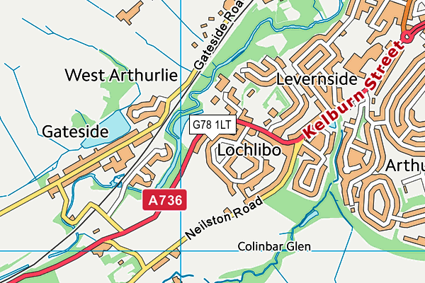 G78 1LT map - OS VectorMap District (Ordnance Survey) G78 1LT map - OS VectorMap District (Ordnance Survey)