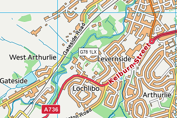 G78 1LX map - OS VectorMap District (Ordnance Survey) G78 1LX map - OS VectorMap District (Ordnance Survey)