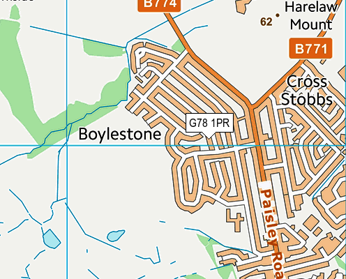 G78 1PR map - OS VectorMap District (Ordnance Survey) G78 1PR map - OS VectorMap District (Ordnance Survey)