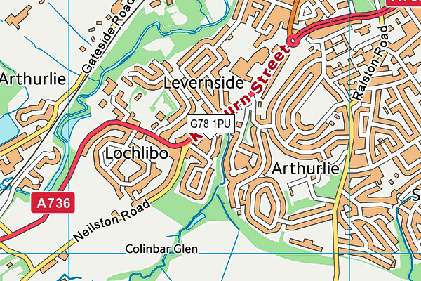 G78 1PU map - OS VectorMap District (Ordnance Survey) G78 1PU map - OS VectorMap District (Ordnance Survey)