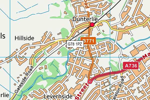 G78 1PZ map - OS VectorMap District (Ordnance Survey) G78 1PZ map - OS VectorMap District (Ordnance Survey)