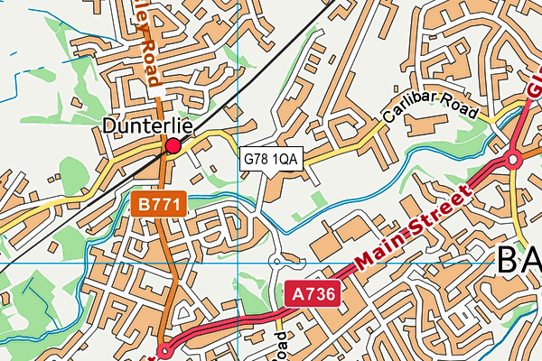 G78 1QA map - OS VectorMap District (Ordnance Survey) G78 1QA map - OS VectorMap District (Ordnance Survey)