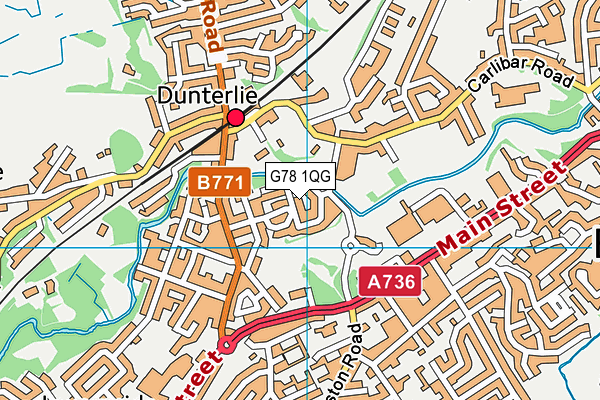 G78 1QG map - OS VectorMap District (Ordnance Survey) G78 1QG map - OS VectorMap District (Ordnance Survey)