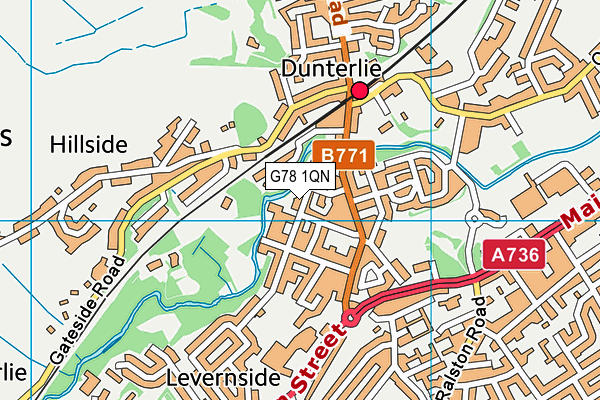 G78 1QN map - OS VectorMap District (Ordnance Survey) G78 1QN map - OS VectorMap District (Ordnance Survey)