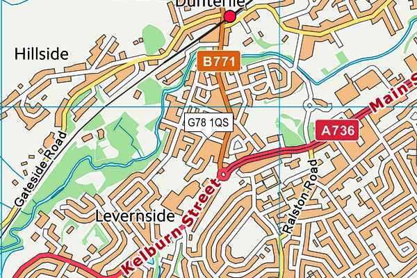 G78 1QS map - OS VectorMap District (Ordnance Survey) G78 1QS map - OS VectorMap District (Ordnance Survey)