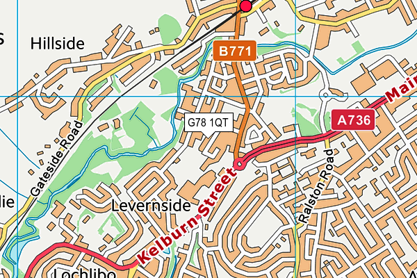 G78 1QT map - OS VectorMap District (Ordnance Survey) G78 1QT map - OS VectorMap District (Ordnance Survey)