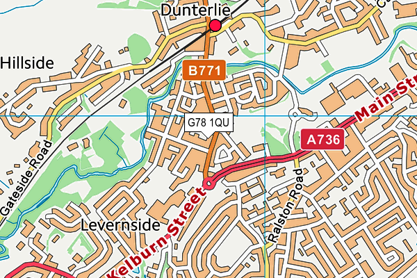 G78 1QU map - OS VectorMap District (Ordnance Survey) G78 1QU map - OS VectorMap District (Ordnance Survey)