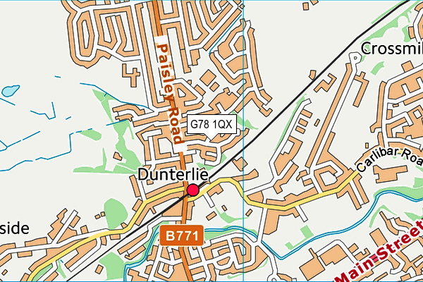 G78 1QX map - OS VectorMap District (Ordnance Survey) G78 1QX map - OS VectorMap District (Ordnance Survey)