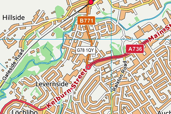 G78 1QY map - OS VectorMap District (Ordnance Survey) G78 1QY map - OS VectorMap District (Ordnance Survey)