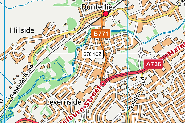 G78 1QZ map - OS VectorMap District (Ordnance Survey) G78 1QZ map - OS VectorMap District (Ordnance Survey)