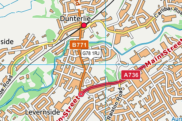 G78 1RJ map - OS VectorMap District (Ordnance Survey) G78 1RJ map - OS VectorMap District (Ordnance Survey)