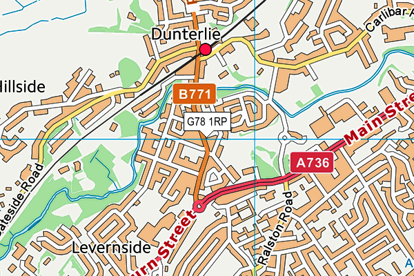 G78 1RP map - OS VectorMap District (Ordnance Survey) G78 1RP map - OS VectorMap District (Ordnance Survey)