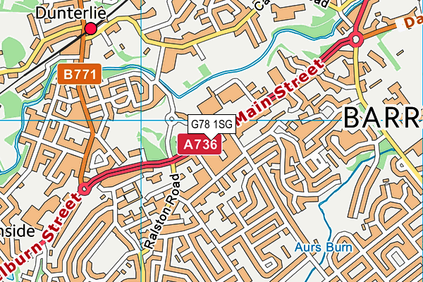 G78 1SG map - OS VectorMap District (Ordnance Survey) G78 1SG map - OS VectorMap District (Ordnance Survey)