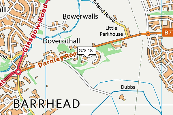 G78 1SJ map - OS VectorMap District (Ordnance Survey) G78 1SJ map - OS VectorMap District (Ordnance Survey)