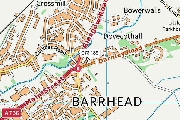 G78 1SS map - OS VectorMap District (Ordnance Survey)