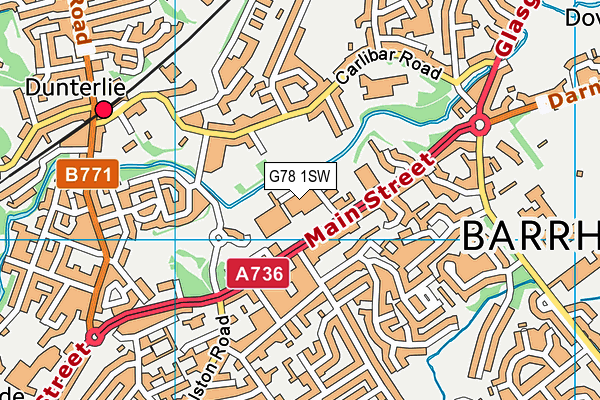 G78 1SW map - OS VectorMap District (Ordnance Survey) G78 1SW map - OS VectorMap District (Ordnance Survey)