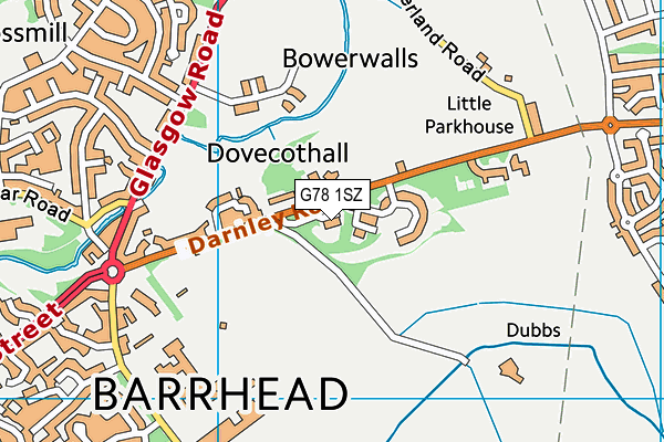 G78 1SZ map - OS VectorMap District (Ordnance Survey) G78 1SZ map - OS VectorMap District (Ordnance Survey)