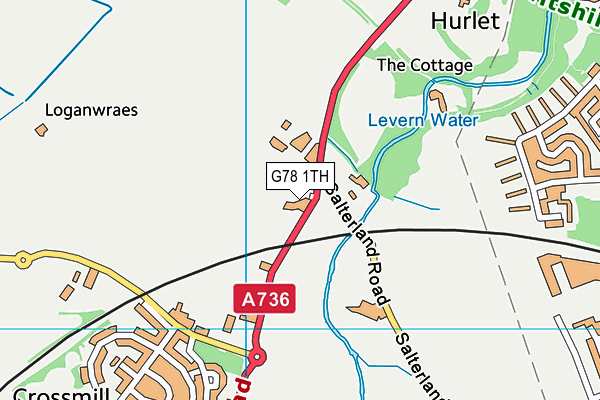 G78 1TH map - OS VectorMap District (Ordnance Survey) G78 1TH map - OS VectorMap District (Ordnance Survey)
