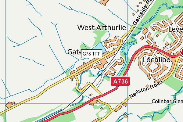 G78 1TT map - OS VectorMap District (Ordnance Survey) G78 1TT map - OS VectorMap District (Ordnance Survey)