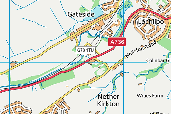 G78 1TU map - OS VectorMap District (Ordnance Survey) G78 1TU map - OS VectorMap District (Ordnance Survey)