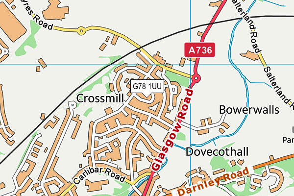 G78 1UU map - OS VectorMap District (Ordnance Survey) G78 1UU map - OS VectorMap District (Ordnance Survey)