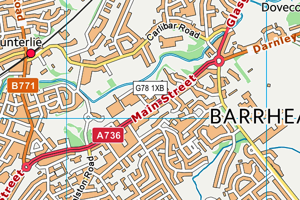 G78 1XB map - OS VectorMap District (Ordnance Survey) G78 1XB map - OS VectorMap District (Ordnance Survey)