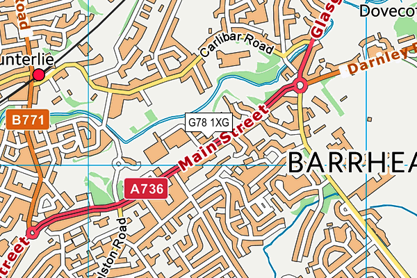 G78 1XG map - OS VectorMap District (Ordnance Survey) G78 1XG map - OS VectorMap District (Ordnance Survey)