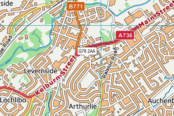 G78 2AA map - OS VectorMap District (Ordnance Survey) G78 2AA map - OS VectorMap District (Ordnance Survey)