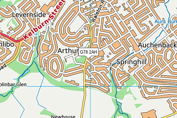 G78 2AH map - OS VectorMap District (Ordnance Survey)
