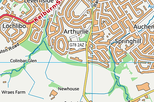 G78 2AZ map - OS VectorMap District (Ordnance Survey) G78 2AZ map - OS VectorMap District (Ordnance Survey)
