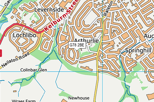 G78 2BE map - OS VectorMap District (Ordnance Survey) G78 2BE map - OS VectorMap District (Ordnance Survey)