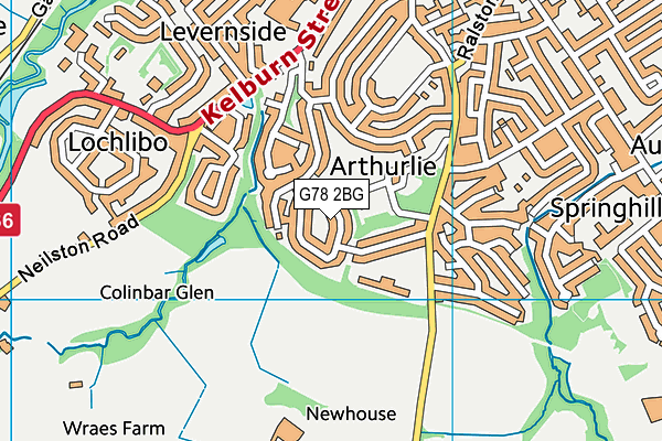 G78 2BG map - OS VectorMap District (Ordnance Survey)