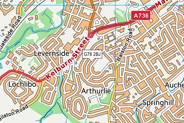 G78 2BJ map - OS VectorMap District (Ordnance Survey)