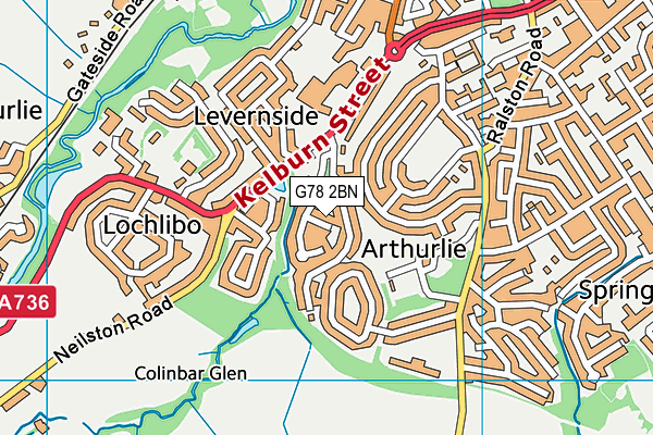 G78 2BN map - OS VectorMap District (Ordnance Survey)