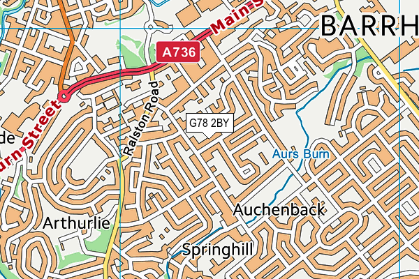 G78 2BY map - OS VectorMap District (Ordnance Survey) G78 2BY map - OS VectorMap District (Ordnance Survey)