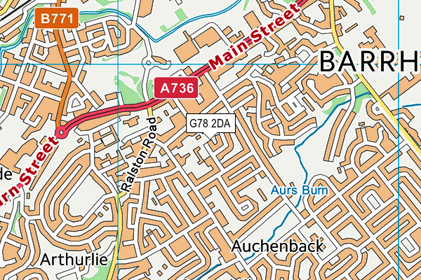 G78 2DA map - OS VectorMap District (Ordnance Survey) G78 2DA map - OS VectorMap District (Ordnance Survey)