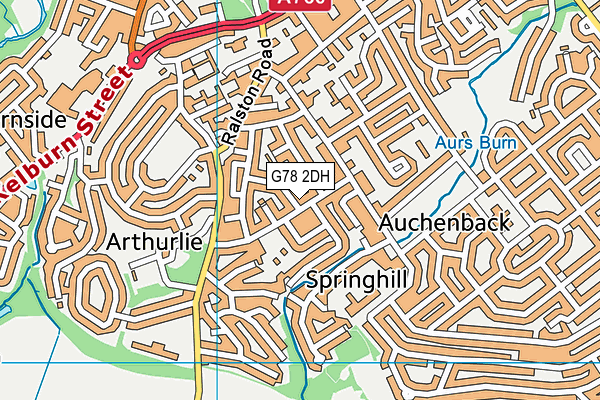 G78 2DH map - OS VectorMap District (Ordnance Survey) G78 2DH map - OS VectorMap District (Ordnance Survey)