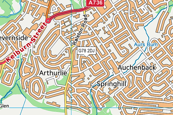 G78 2DJ map - OS VectorMap District (Ordnance Survey) G78 2DJ map - OS VectorMap District (Ordnance Survey)