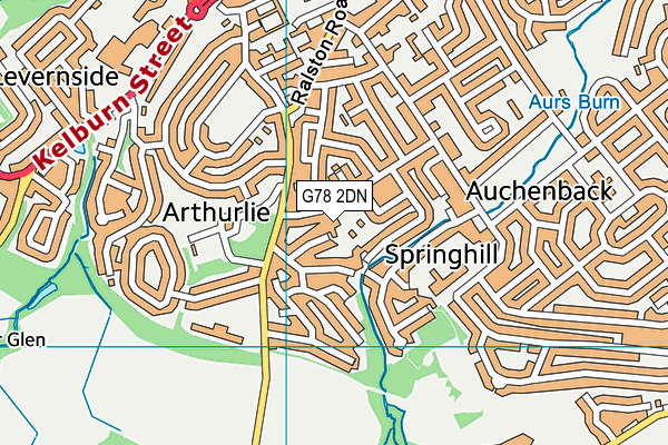G78 2DN map - OS VectorMap District (Ordnance Survey)