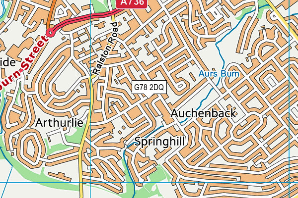 G78 2DQ map - OS VectorMap District (Ordnance Survey)