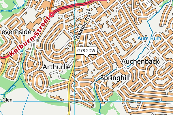 G78 2DW map - OS VectorMap District (Ordnance Survey) G78 2DW map - OS VectorMap District (Ordnance Survey)