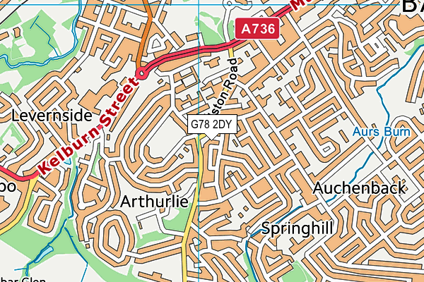 G78 2DY map - OS VectorMap District (Ordnance Survey) G78 2DY map - OS VectorMap District (Ordnance Survey)