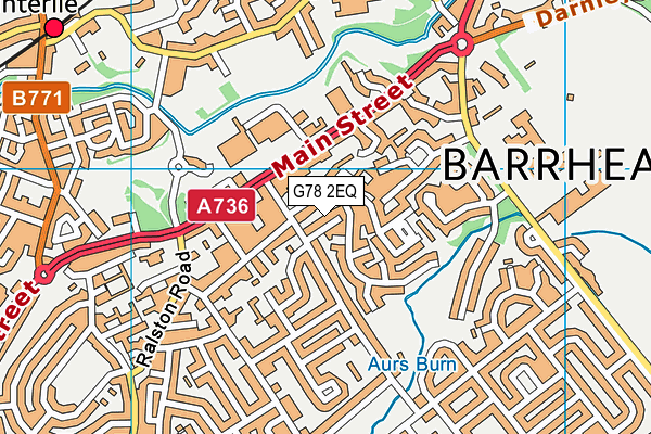G78 2EQ map - OS VectorMap District (Ordnance Survey)