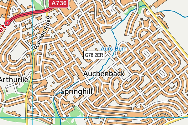 G78 2ER map - OS VectorMap District (Ordnance Survey) G78 2ER map - OS VectorMap District (Ordnance Survey)